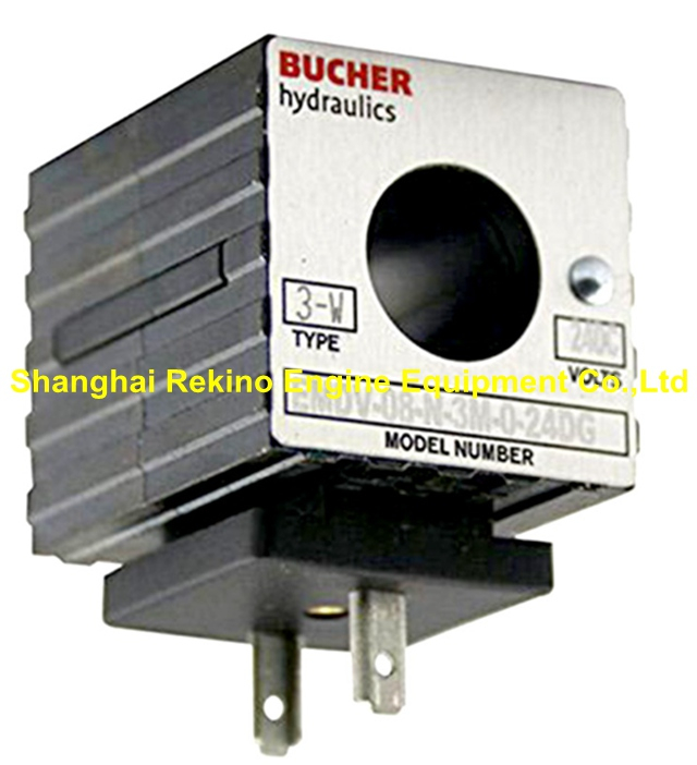 A249900001494 EMDV-08-N-3M-0-24DG Bucher Hydraulic Solenoid valve coil for SANY excavator parts SY205 SY215 SY235 SY360